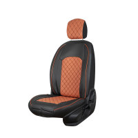 Seat covers for Land und Range Rover Discovery from 2004 in cinnamon black model New York