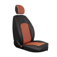 Seat covers for Land und Range Rover Evoque from 2011 in cinnamon black model New York