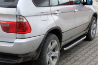 Trittbretter passend f&uuml;r BMW X5 1999-2006 Hitit Chrom mit T&Uuml;V