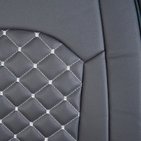 Seat covers for Mercedes Benz GLK from 2008 bis 2015 in dark grey model New York