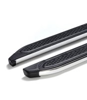 Running Boards suitable for Dacia Duster from 2010-2017 Ares chrome with T&Uuml;V