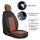 Seat covers for Mercedes Benz X Klasse from 2017 in cinnamon black model New York