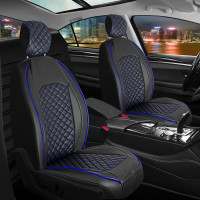 Seat covers for Mercedes C-Klasse from 2000 in black blue model New York