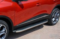 Running Boards suitable for Dacia Sandero Stepway from 2009 Ares chrome with T&Uuml;V