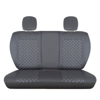 Seat covers for Nissan Navara from 2005 in dark grey model New York