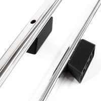 Roof Rails suitable for Fiat Doblo II long Cargo Maxi from 2010 aluminum high gloss polished