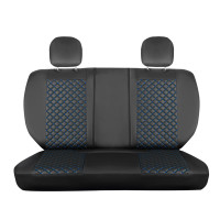 Sitzbez&uuml;ge passend f&uuml;r Peugeot 108 ab Bj. 2014 in Schwarz/Blau Set New York