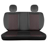 Seat covers for Peugeot 108 from 2014 in black red model New York