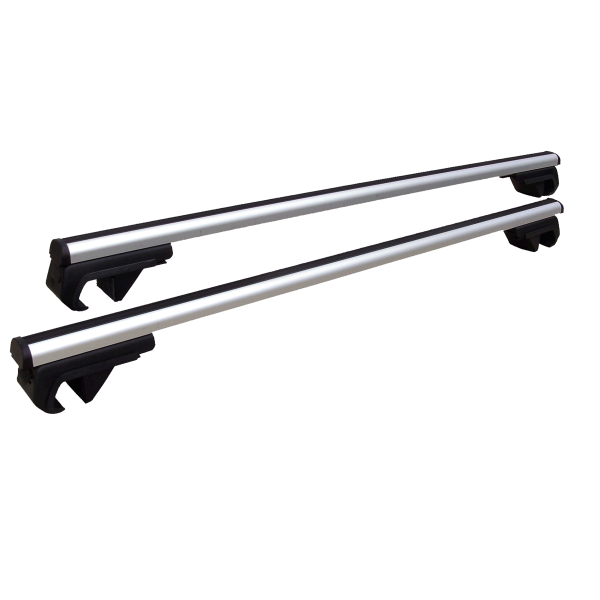 Roof racks Ford Courier from year of construction 2014 made of aluminum in chrome 130cm