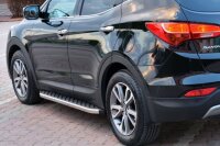 Running Boards suitable for Hyundai Santa Fe 2012-2018 Hitit chrome with T&Uuml;V