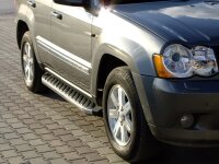 Running Boards suitable for Jeep Grand Cherokee Type WH 2005-2010 Hitit chrome T&Uuml;V