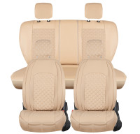 Seat covers for Volkswagen Touareg from 2002 in beige model New York