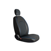 Seat covers for Volvo S60 from 2000 in black blue model New York