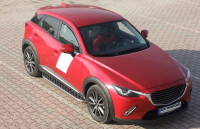 Running Boards suitable for Mazda CX3 from 2015 Hitit chrome with T&Uuml;V
