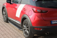 Trittbretter passend f&uuml;r Mazda CX-3 ab 2015 Olympus Schwarz mit T&Uuml;V