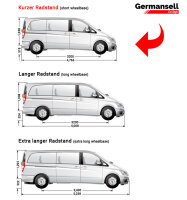 Roof Rails suitable for Mercedes Vito Viano compact from 2004 - 2014 aluminum black