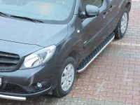 Running Boards suitable for Mercedes Benz Citan long from 2012 Hitit chrome with T&Uuml;V