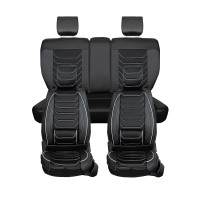 Seat covers for Audi Q3 from 2011 in black white model Dubai