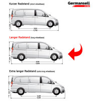 Dachreling passend f&uuml;r Mercedes V-Klasse Lang ab Bj. 2014 Alu Schwarz