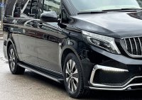 Running Boards suitable for Mercedes V-Klasse W447 compact from 2014 Truva with T&Uuml;V