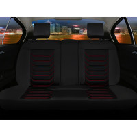 Seat covers for BMW 6er Gran Coupe from 2012 in black red model Dubai