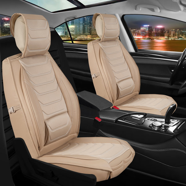 Sitzbez&uuml;ge passend f&uuml;r BMW X4 ab 2014 in Beige Set Dubai