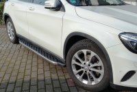 Running Boards suitable for Mercedes-Benz GLA from 2013 Hitit chrome with T&Uuml;V