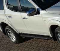 Running Boards suitable for Mitsubishi L200 2006-2015 Ares black with T&Uuml;V
