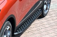 Running Boards suitable for Mitsubishi L200 2006-2015 Hitit black with T&Uuml;V