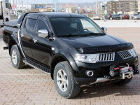 Running Boards suitable for Mitsubishi L200 2006-2015 Hitit chrome with T&Uuml;V