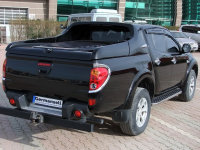 Running Boards suitable for Mitsubishi L200 2006-2015 Hitit chrome with T&Uuml;V