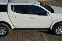 Running Boards suitable for Mitsubishi L200 from 2015 Hitit chrome with T&Uuml;V