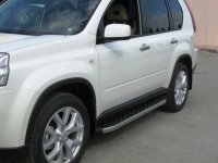Running Boards suitable for Nissan X-Trail 2007-2014 Hitit chrome with T&Uuml;V