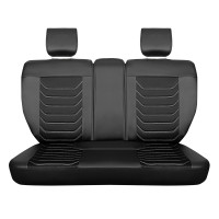 Seat covers for Fiat Grande Punto from 2005-2012 in black white model Dubai