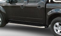 Running Boards suitable for Nissan Navara D40 2005-2015 Hitit chrome with T&Uuml;V