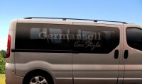 Roof Rails suitable for Nissan Primastar L1-H1 from 2002 - 2013 aluminum black