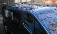 Roof Rails suitable for Nissan Primastar L2-H1 from 2002 - 2013 aluminum high gloss polished