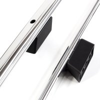 Roof Rails suitable for Nissan Primastar L2-H1 from 2002 - 2013 aluminum high gloss polished