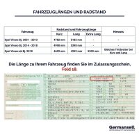 Dachreling passend f&uuml;r Opel Vivaro L2-H1 Bj. 2014-2019 Alu Schwarz