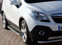 Running Boards suitable for Opel Mokka and Mokka X from 2012 Hitit chrome with T&Uuml;V