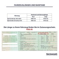 Dachreling passend f&uuml;r Opel Combo Bj. 2012-2018 Aluminium Schwarz