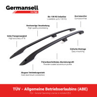 Roof Rails suitable for Peugeot 5008 from 2008 - 2017 aluminum black