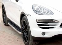 Running Boards suitable for Porsche Cayenne from 2010 Hitit chrome with T&Uuml;V