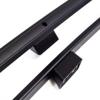 Roof Rails suitable for Renault Trafic L2-H1 from 2001 - 2013 aluminum black
