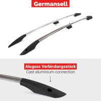 Roof Rails suitable for Renault Kangoo 2 Rapid Maxi from 2008 - 2019 aluminum high gloss polished