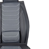 Sitzbez&uuml;ge passend f&uuml;r Mercedes X-Klasse ab 2017 in Dunkelgrau Set Dubai