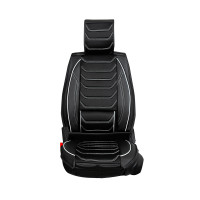 Sitzbez&uuml;ge passend f&uuml;r Opel Mokka/Mokka X ab 2012 in Schwarz/Wei&szlig; Set Dubai