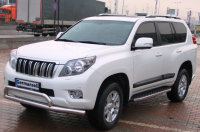 Running Boards suitable for Toyota Land Cruiser J15 from 2009 Hitit chrome with T&Uuml;V