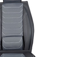 Sitzbez&uuml;ge passend f&uuml;r Peugeot 5008 ab 2018 in Dunkelgrau Set Dubai