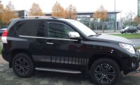 Roof Rails suitable for Land Cruiser Prado J15 3 T&uuml;rer  2009-2021 aluminum high gloss polished